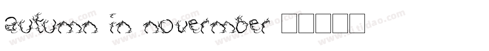 autumn in novermber字体转换